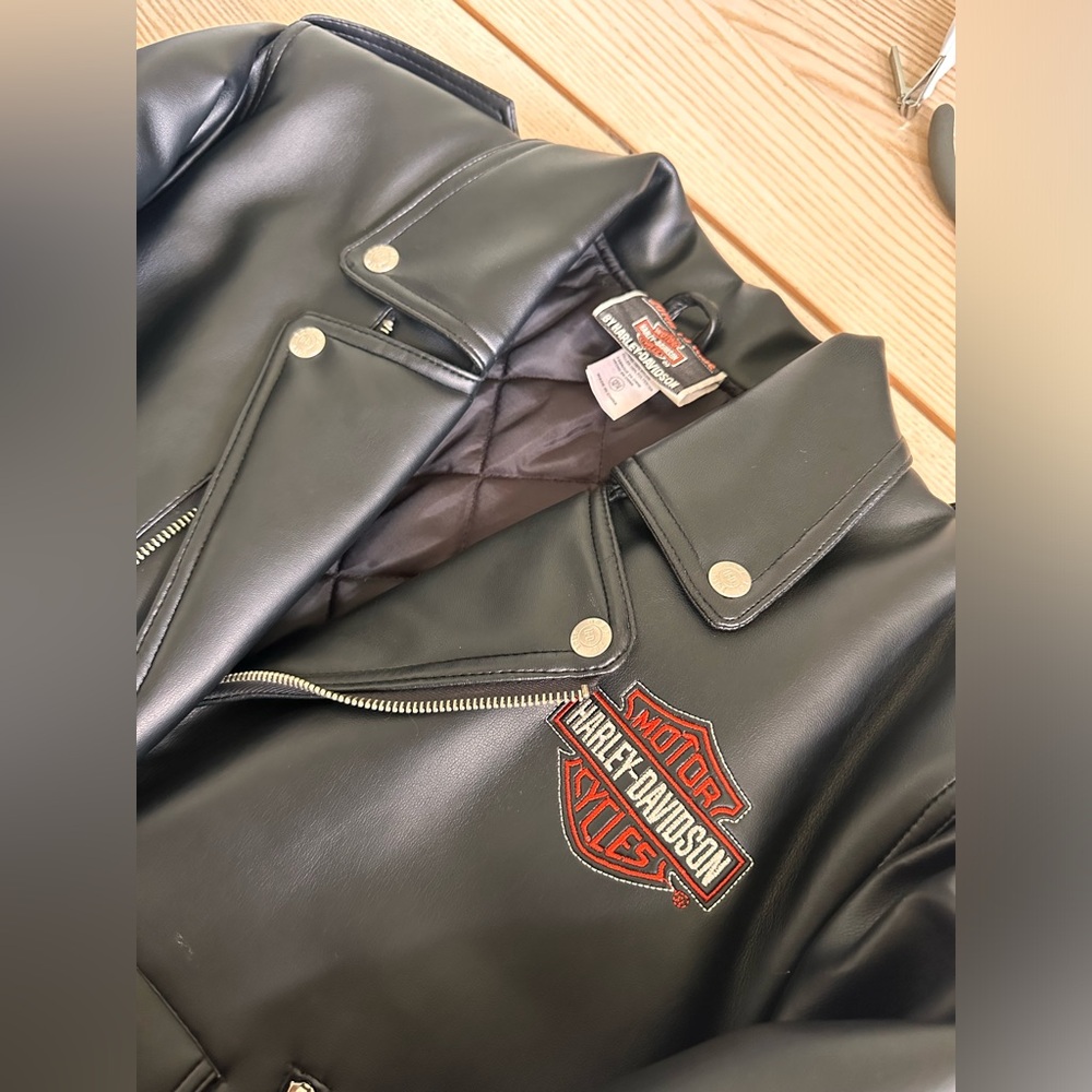 PRISTINE Youth Harley Davidson Leather Jacket